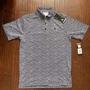 Antigua Blue and White Dallas Cowboy Polo Shirt Short Sleeve